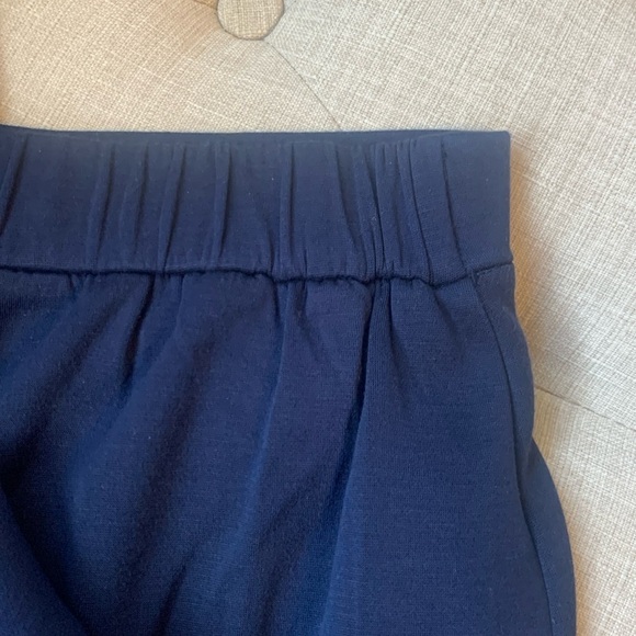 EUC IMAN Scub Knit Ankle Pants Navy L - Picture 3 of 7